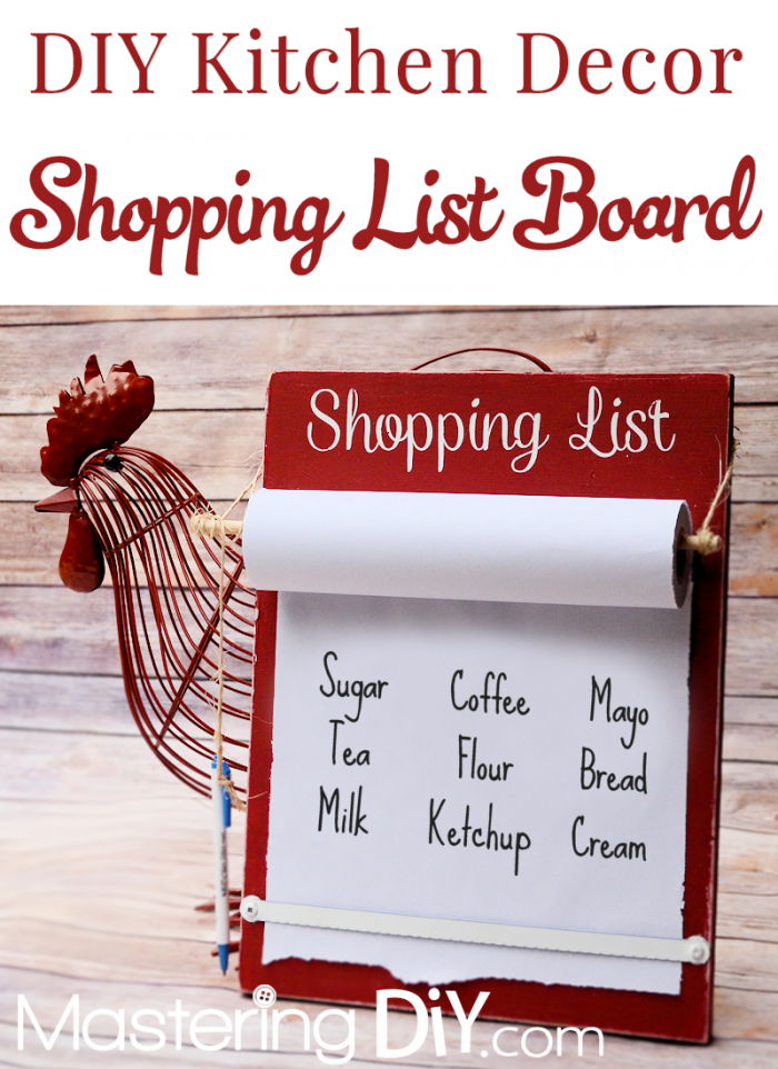 Kitchen Decor Ideas – DIY Shopping List Board