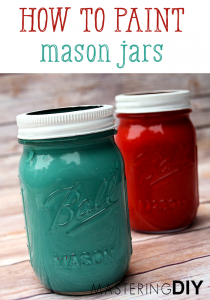 How to paint mason jars